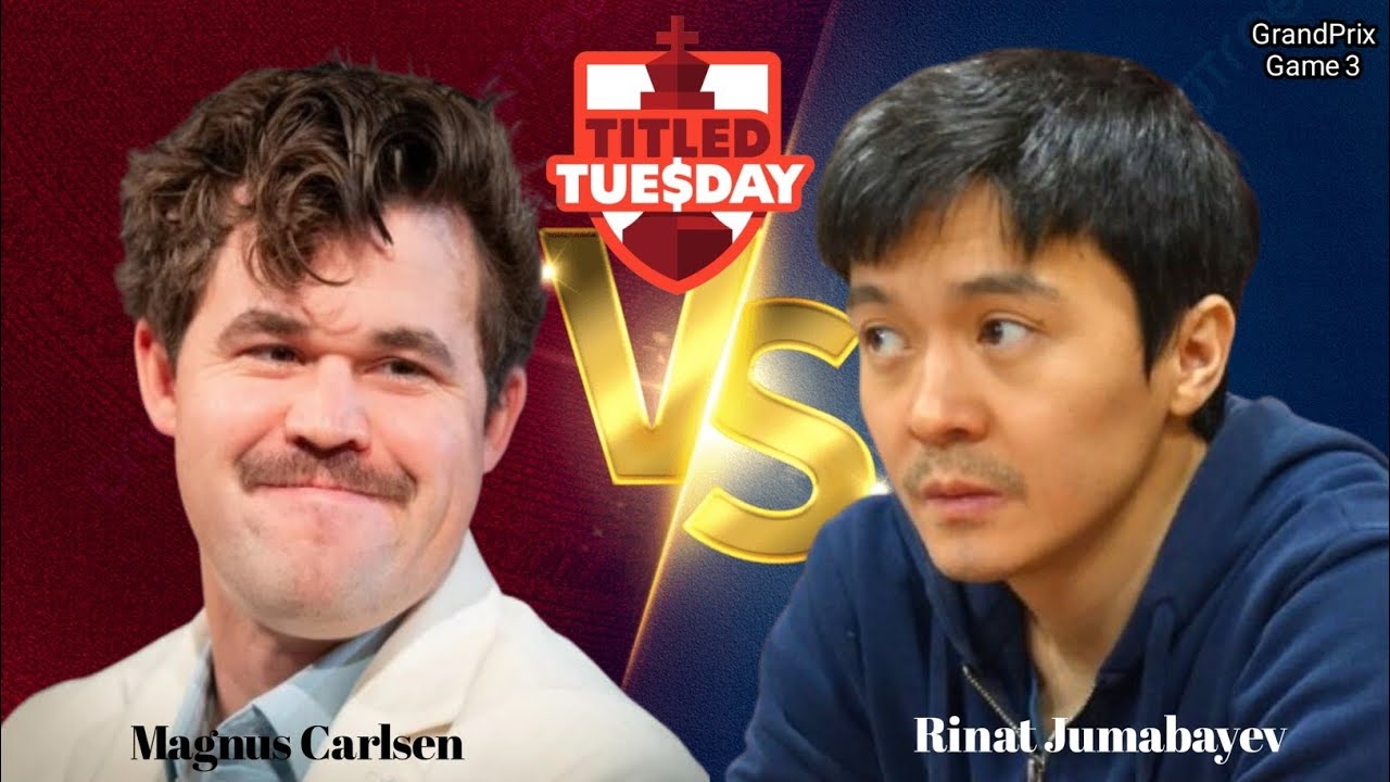Checkmate!! Rinat Jumabayev vs Magnus Carlsen in Titled Tuesday 2026 || chesscom 