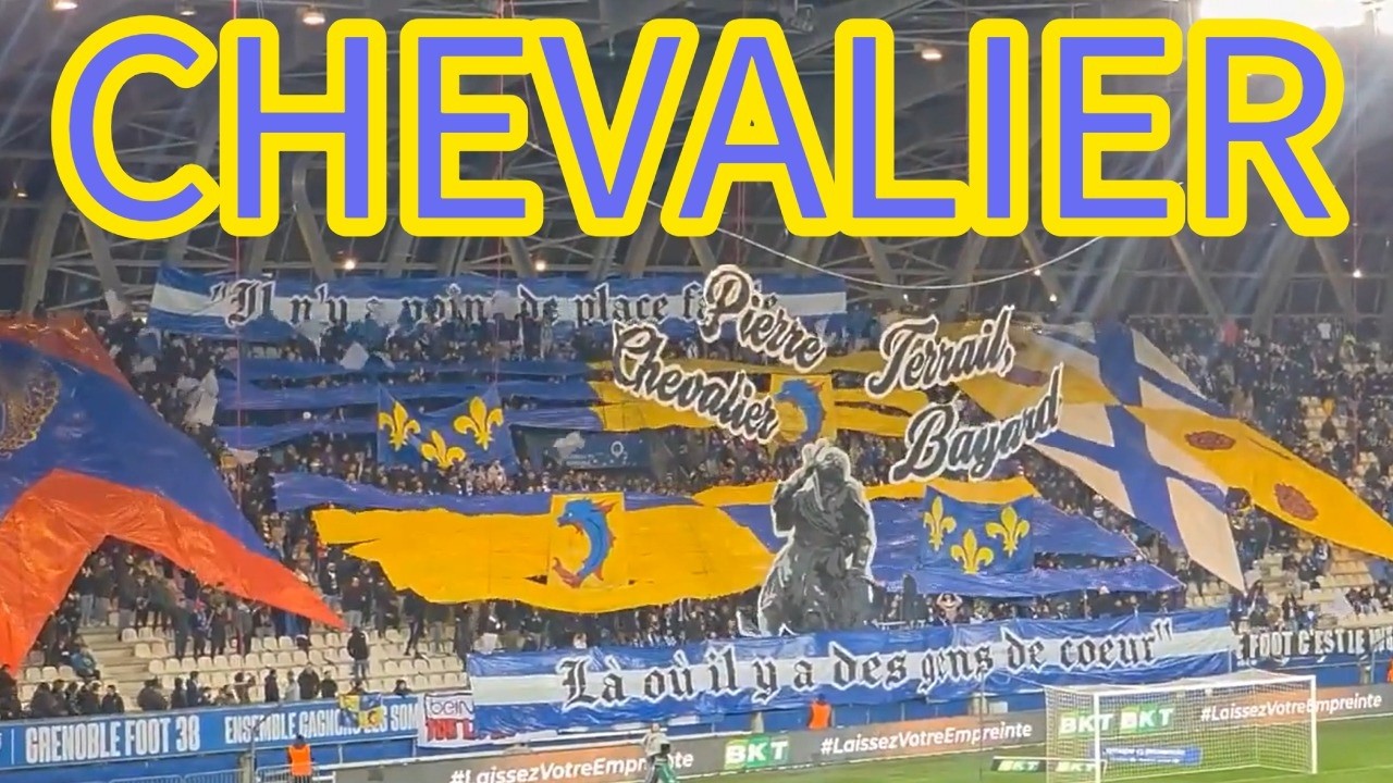 Grenoble vs AS Saint Étienne | Tifo impressionnant du Chevalier Bayard