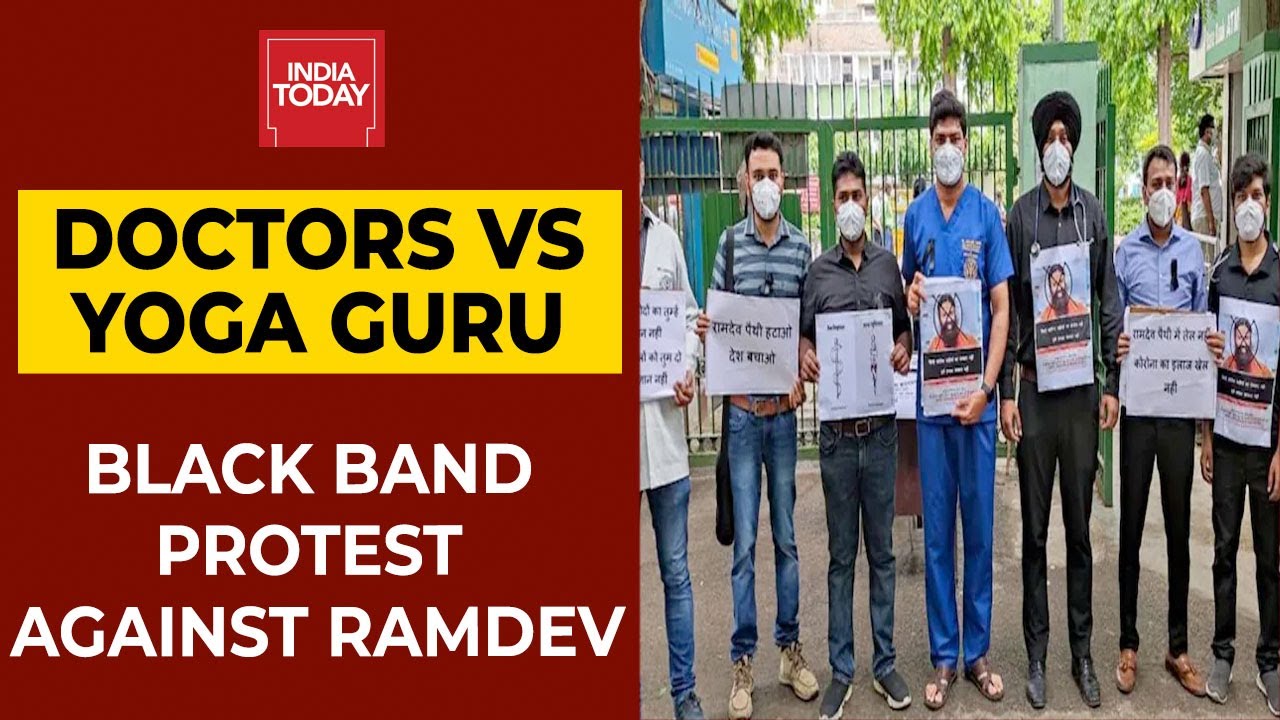 Baba Ramdev's Comments On Allopathy: Doctors Protest With Slogans On PPE, Black Bands