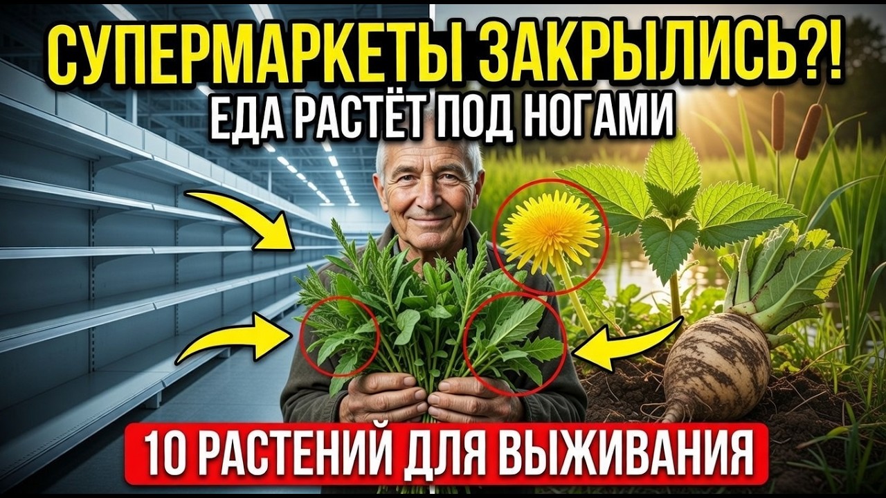 Если супермаркеты исчезнут, вы выживете? 10 забытых растений, которые накормят в кризис!