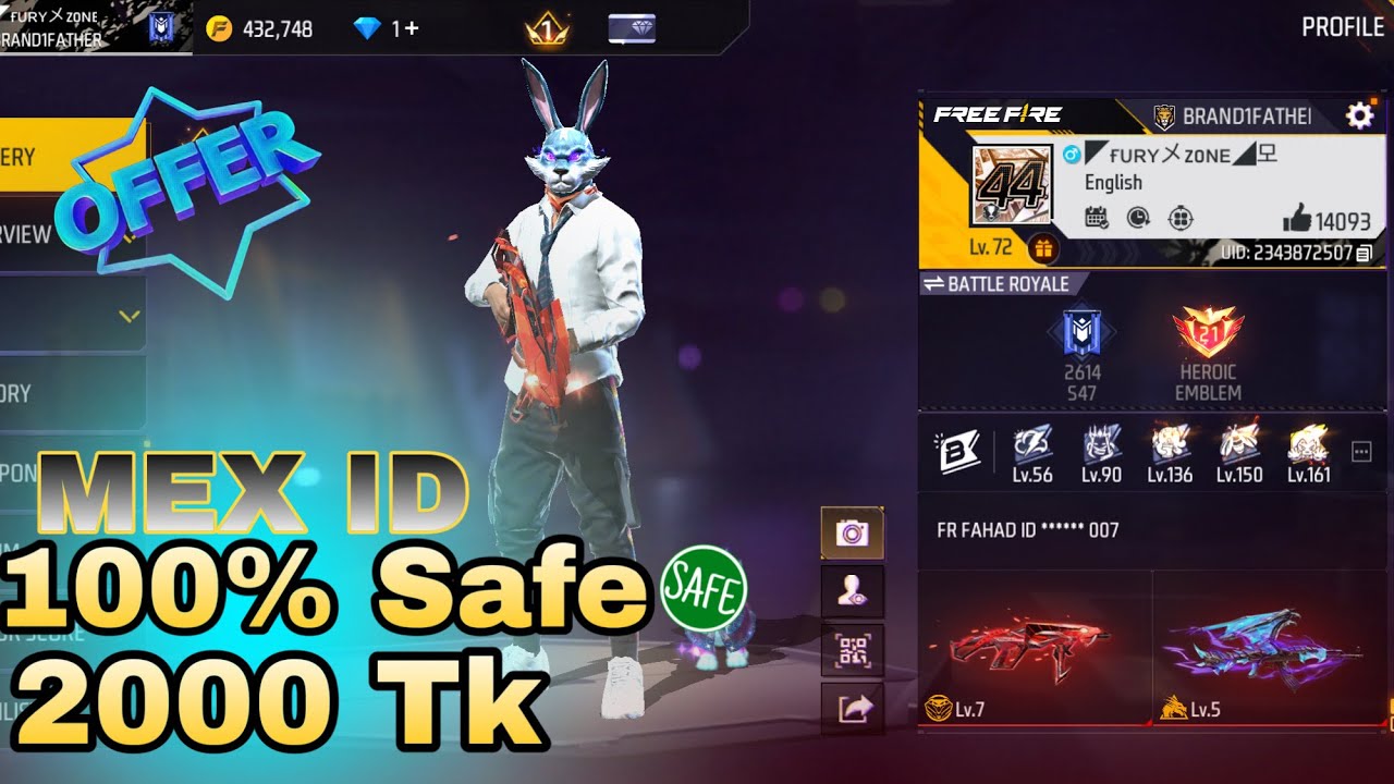 Free Fire id Sell bd 2000 tk | free fire id sel Bangladesh || free fire id sell bd low price today