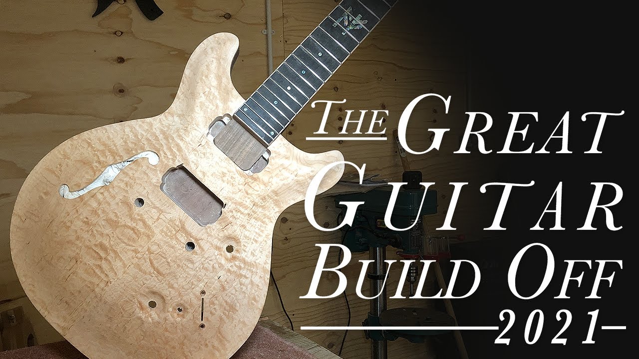 BODY ROUTES, NECK GLUE UP, BRIDGE INSTALL and FINISH PREP | Great Guitar Build off 2021 | 4 of 6