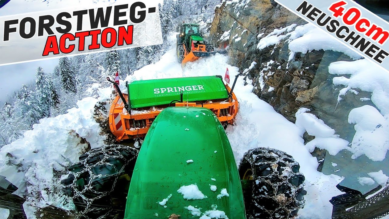Forstweg-Action in den Oberkärntner Bergen mit Springer Technik | 40cm Neuschnee Mitte April 2023❄️