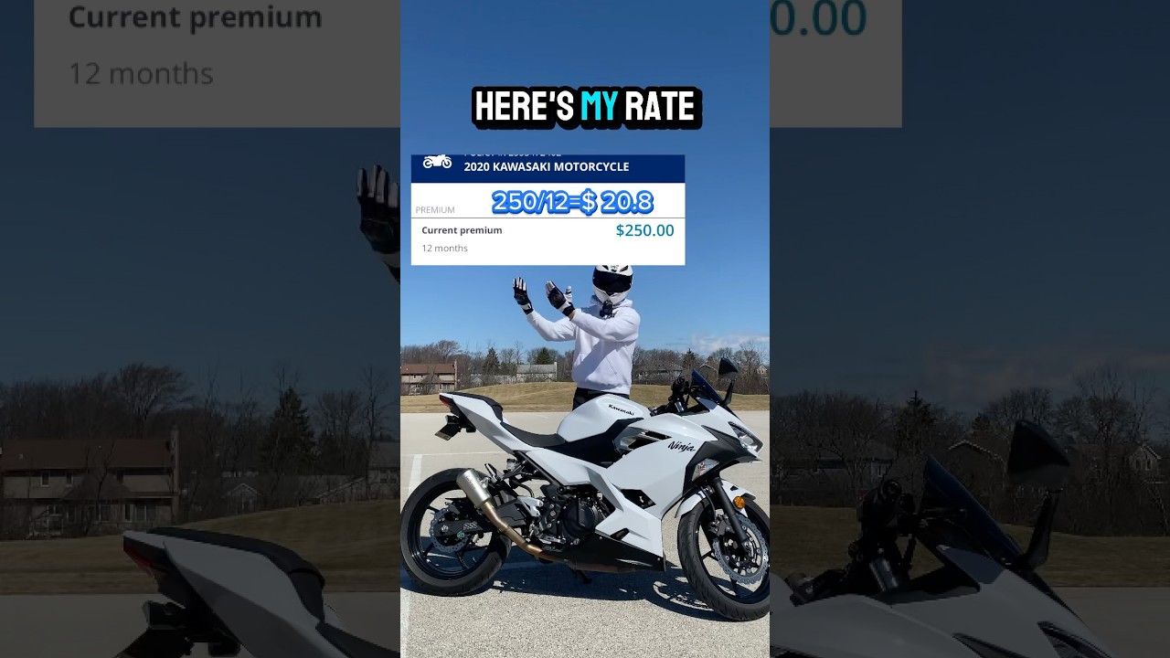 I Only Pay $20 A Month For Motorcycle Insurance? #ninja400 #motorcycle #sportbike #bike #biketok