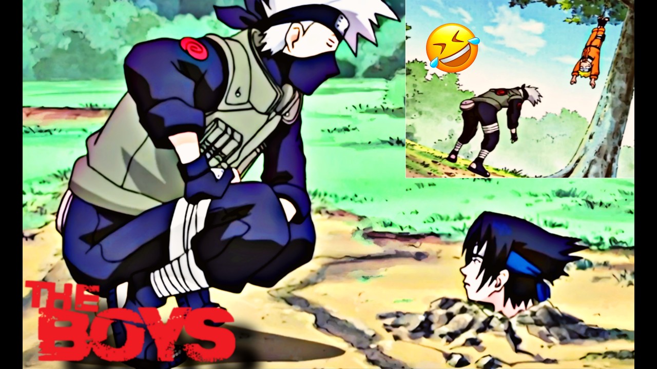 Team 7 vs Kakashi Full fight | Naruto Suske Funny Moments In Hindi | Episode 4,5 💥