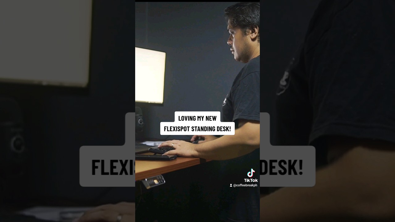 Sitting down or standing up? #standingdesk #flexispot #coffeebreakph