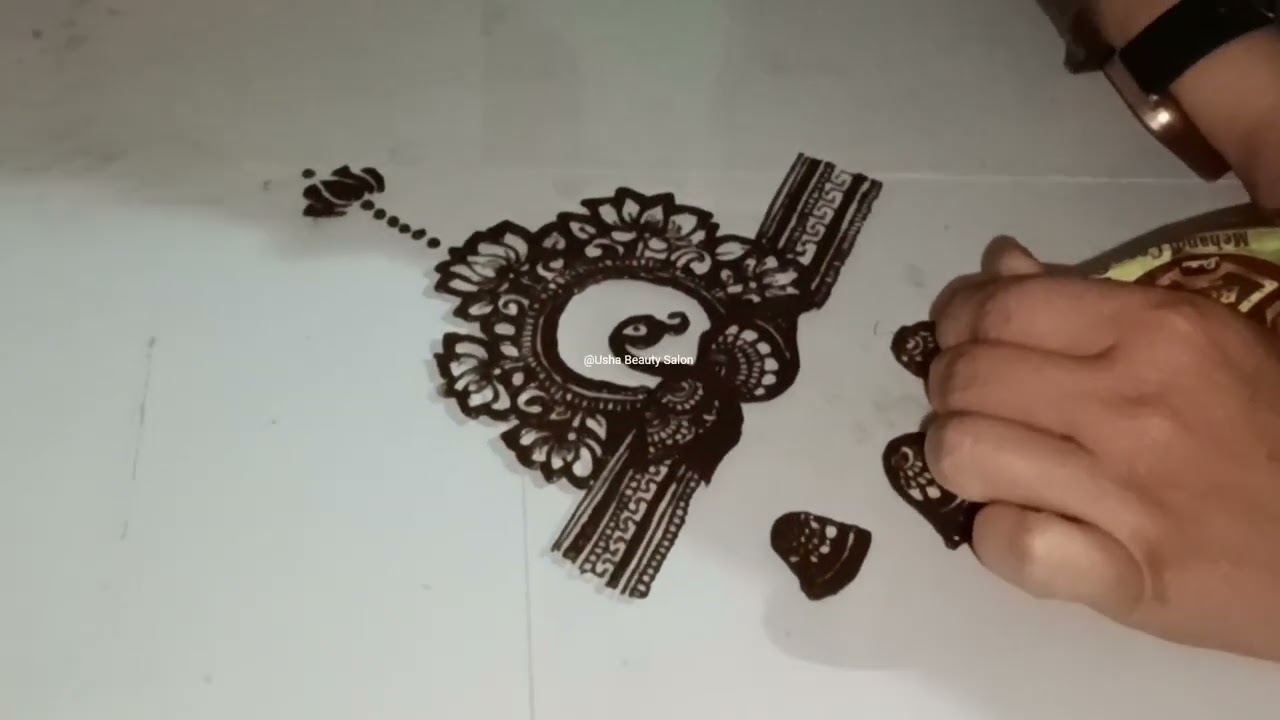 Peacock design prectice with me #peacockmehndidesign #mehandiart 