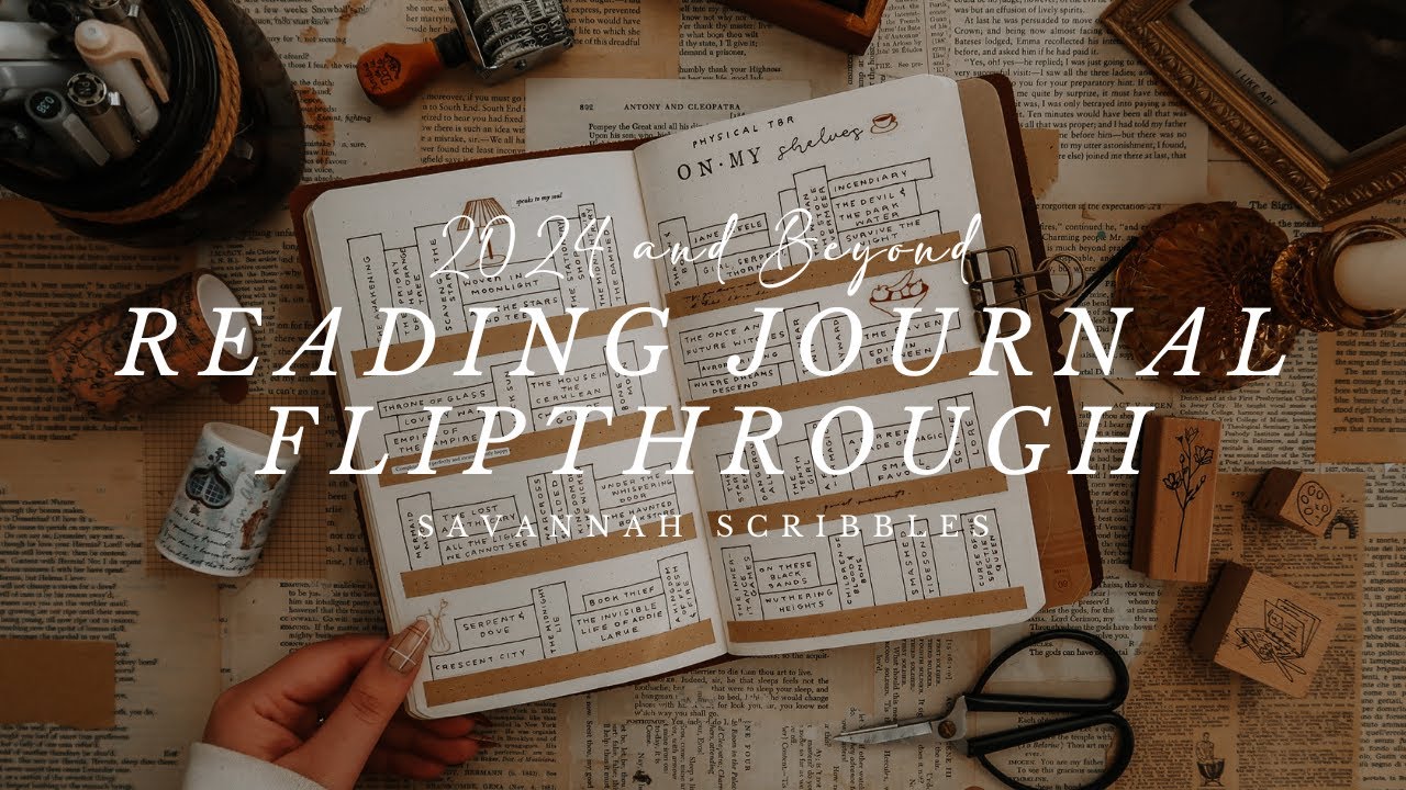 2024 Reading Journal Flipthrough I Cozy Spread Ideas I Leather Journal