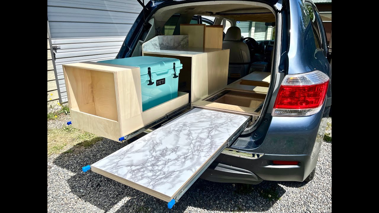 Custom Tiny Camper Build Inside a Toyota Highlander
