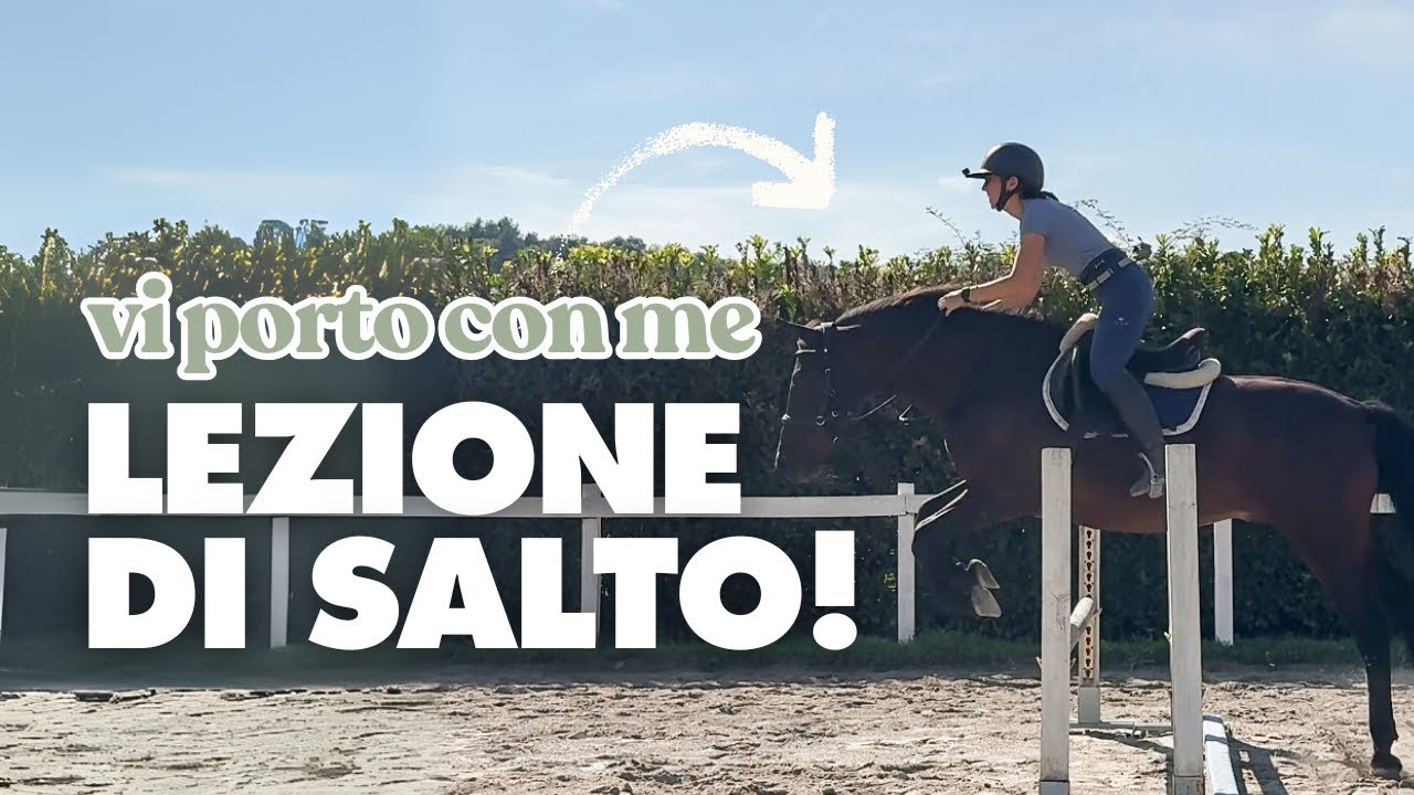 Vi porto con me e Puffinz in una lezione di salto🐴