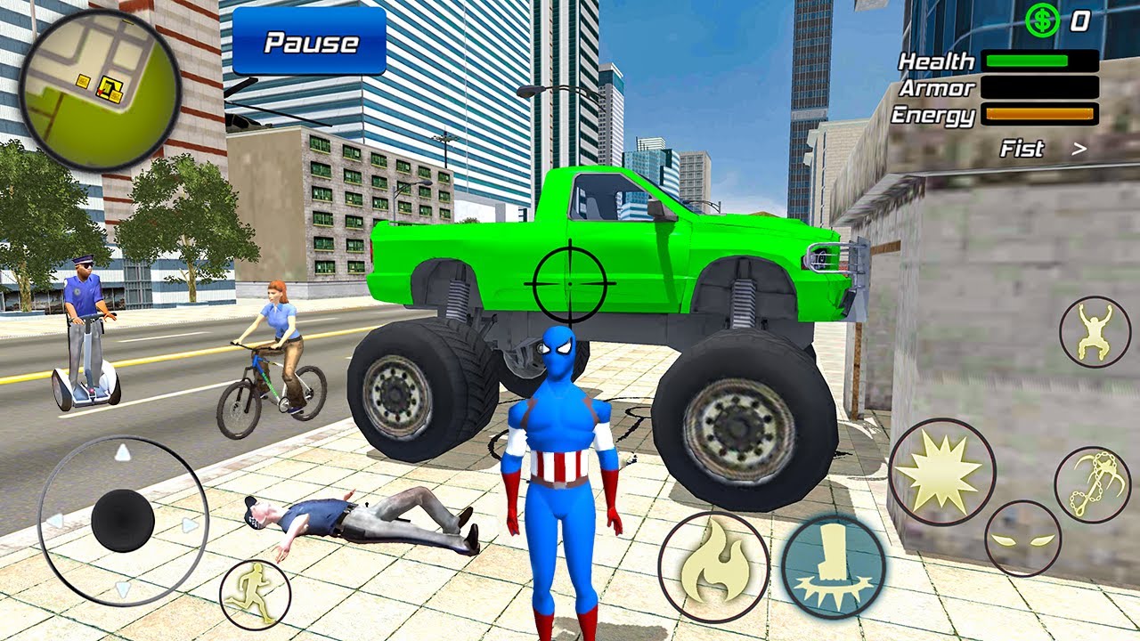 Captain Rope Hero Ninja Gangster Crime Vegas City #5 - Android Gameplay