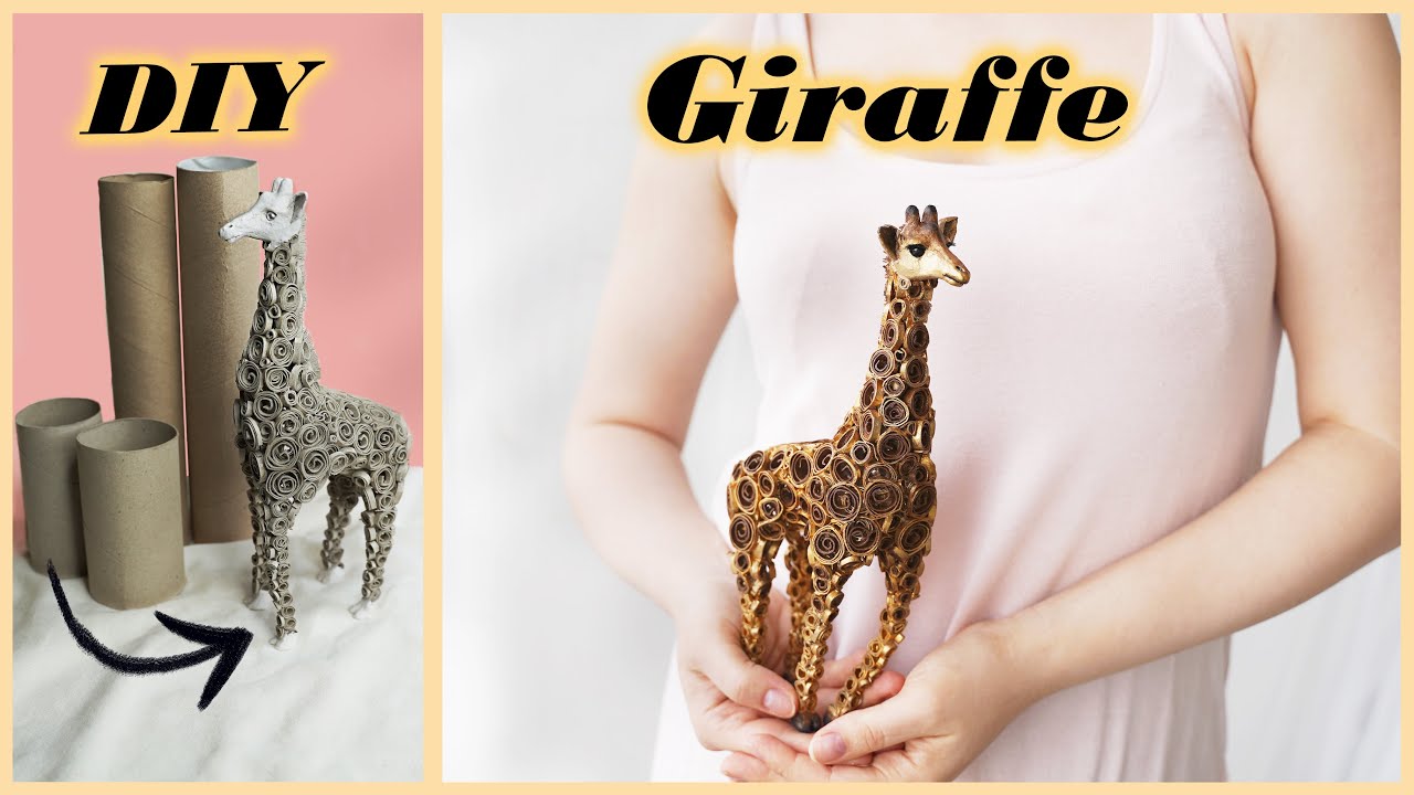How to make paper GIRAFFE 🦒 | DIY toilet paper/kitchen towel roll crafts
