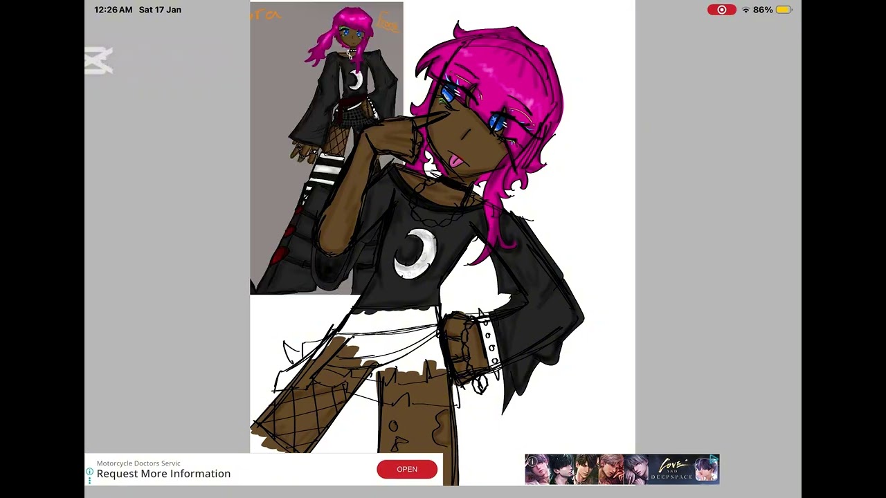 || Speed drawing ! || Disclaimer : Photo of the human girl came from Pinterest! || -E || 