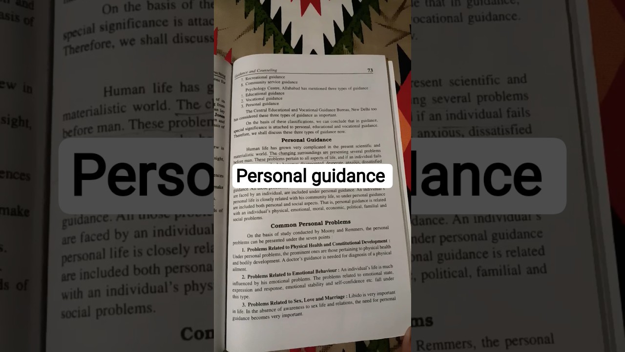 course 3 learning and teaching #personalguidance #bednotes #typesofguidance #learningandteaching