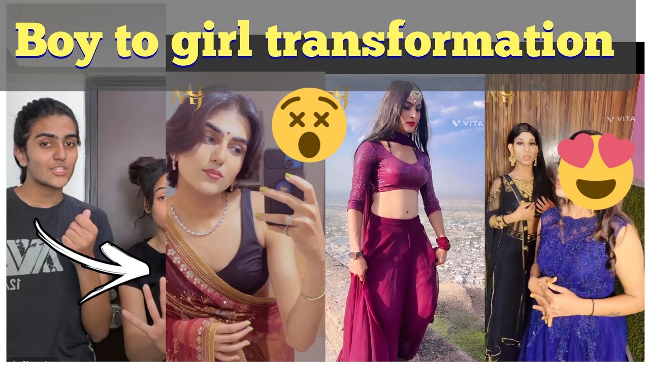 लड़को ने लड़की बन कर किया ऐसा काम bridal mekup male to female transformation #tik_tok_male2female