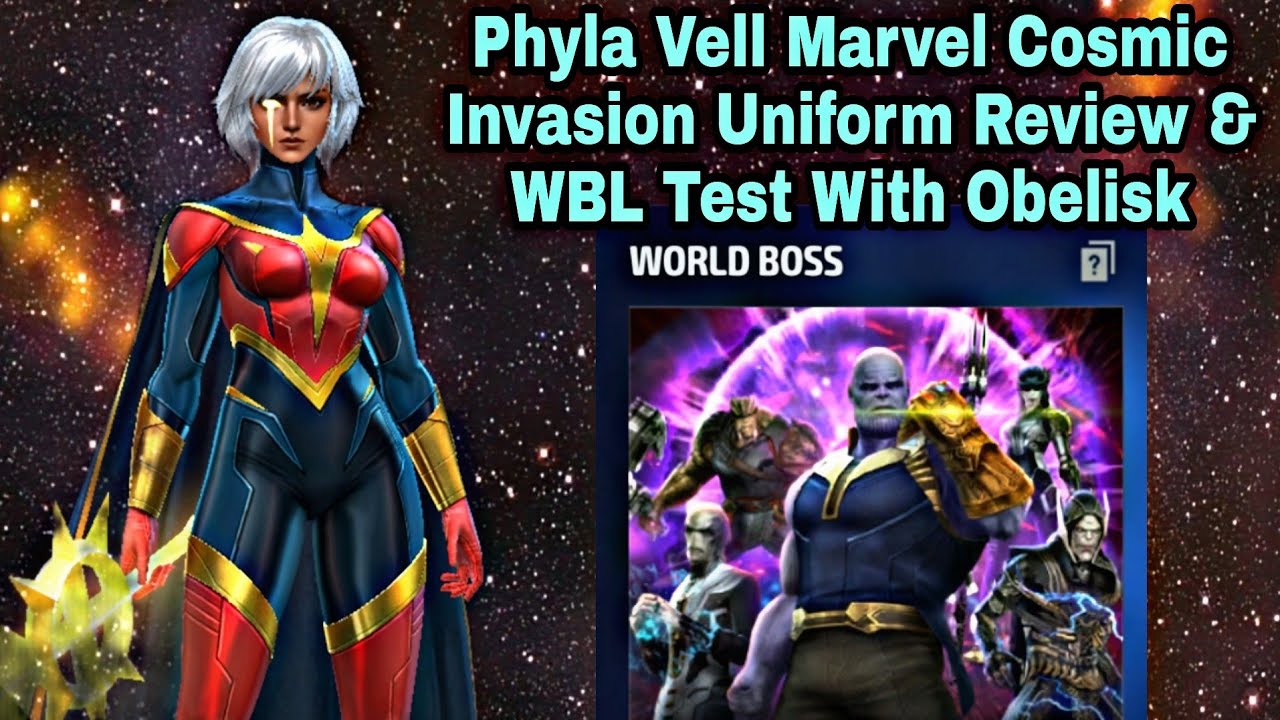 Phyla Vell Marvel Cosmic Invasion Uniform Review & WBL Test With Obelisk - Marvel Future Fight