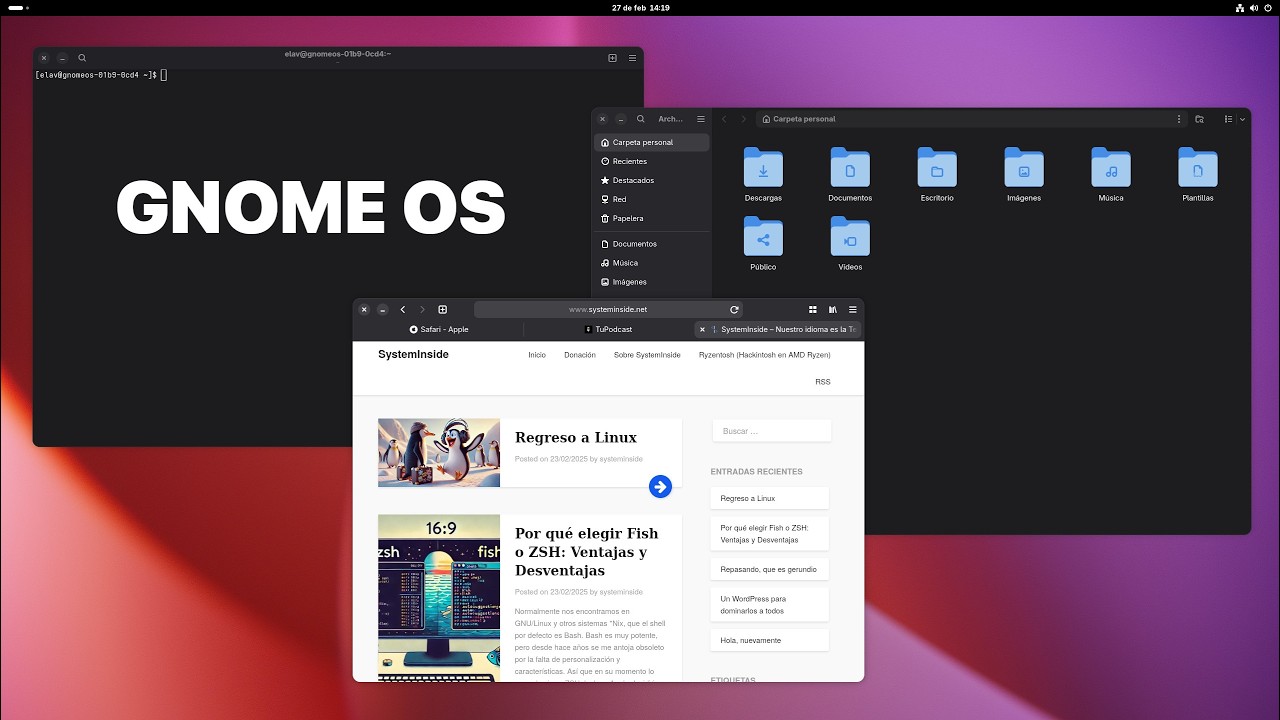 Revisando GNOME OS, porque no solo de Plasma vive el hombre..