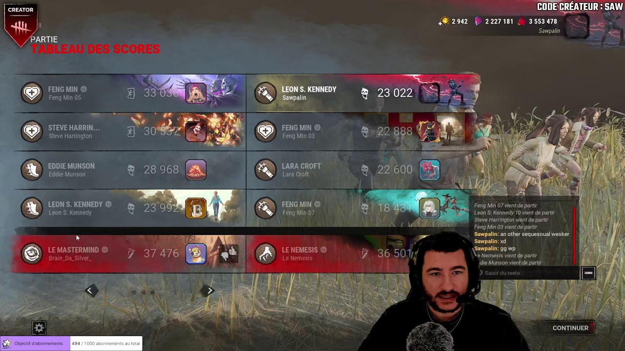 Sawtinée DbD !negan | !holy | Stream2K | [FR/PC] #DBDCreator @Sawpalin