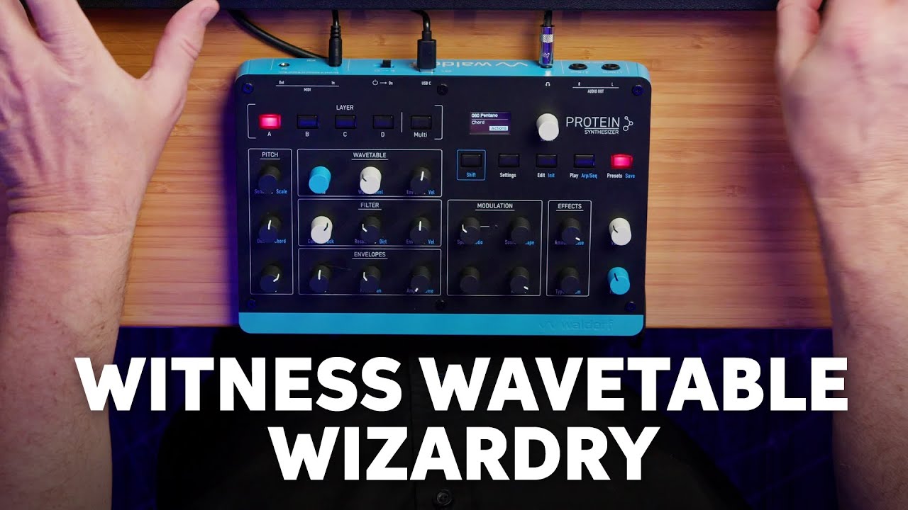 Waldorf Protein Wavetable Synthesizer Demo: 5 Unique Sounds to Supercharge Your Setup | No Talking