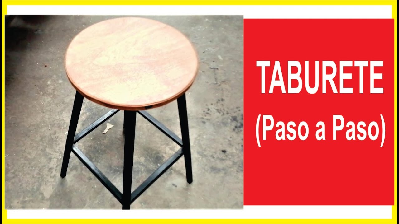 banco taburete de hierro y madera.  Cómo hacer !!! (paso a paso) 
