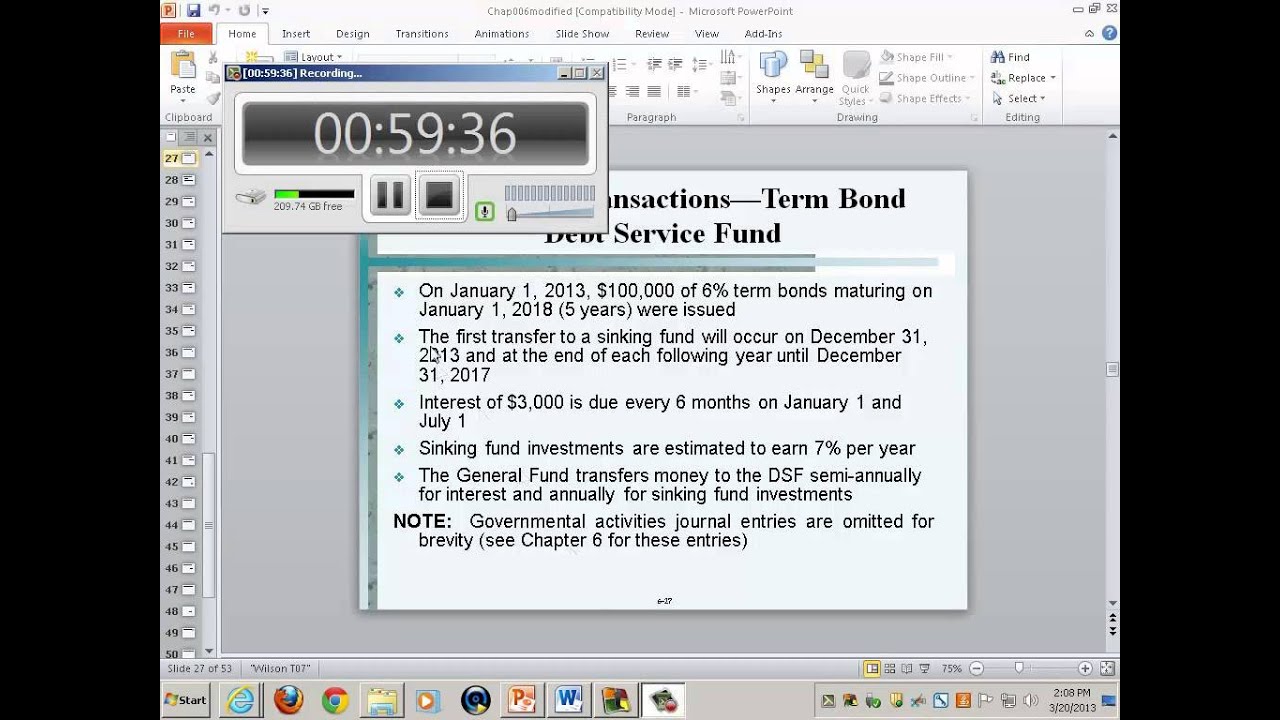 Government & Non-Profit Accounting: Accounting for General Long-Term Liabilities and Debt Services