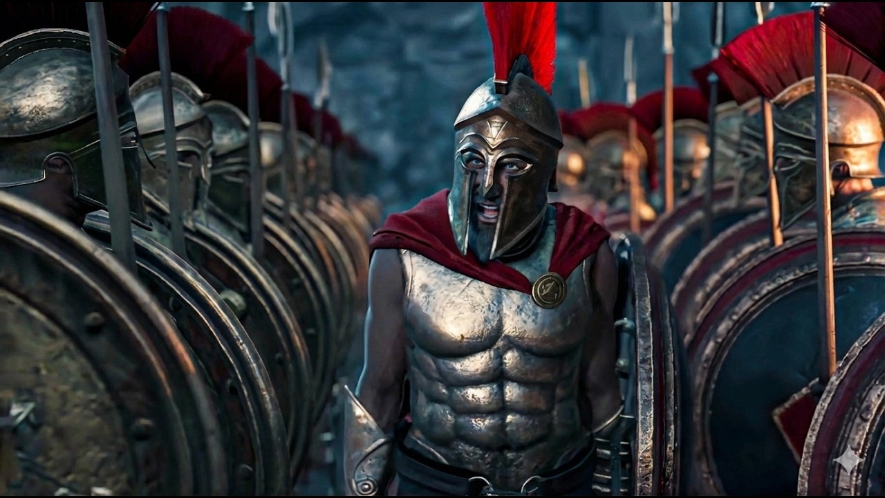 300 спартанцев и Леонид — все катсцены (полный сюжет) Визуальное оформление улучшено с помощью ИИ