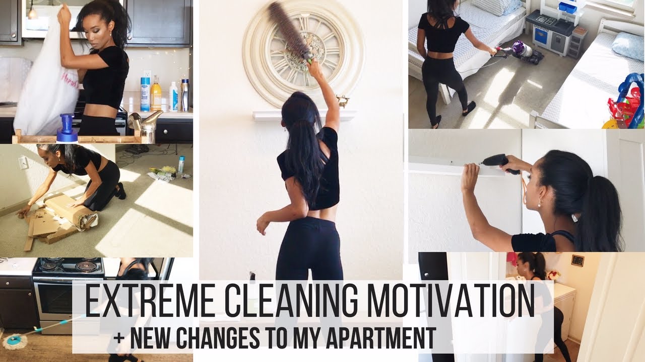 CLEANING MY ENTIRE APARTMENT!! //EXTREME CLEANING MOTIVATION 2017 // SAHM