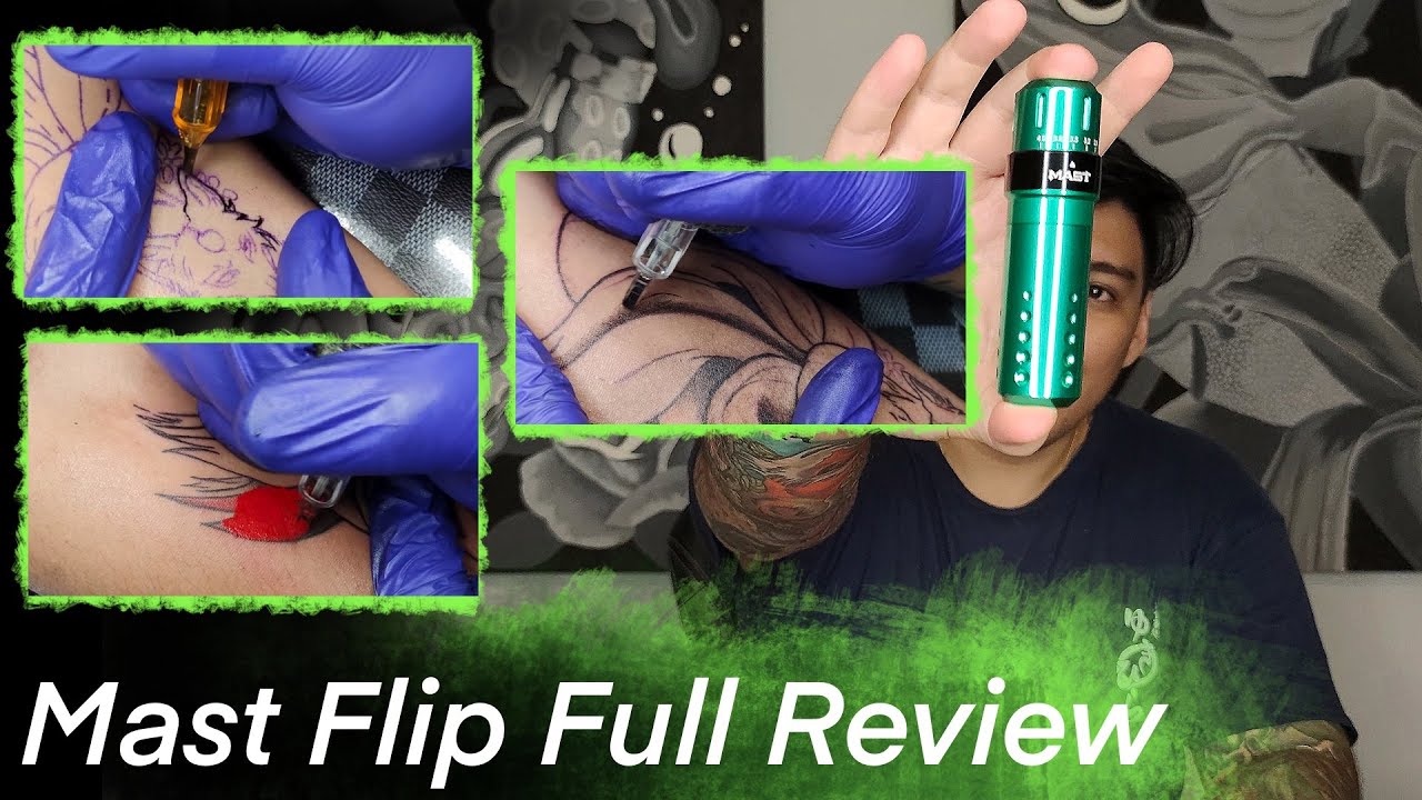 The Best Dragonhawk Tattoo Machine Yet | Mast Flip Full Review | Real Time Demo