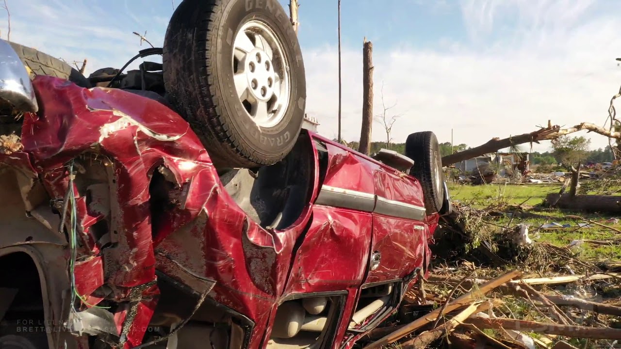 04-16-2020 Estill, South Carolina - Major Tornado Damage Drone Aerials