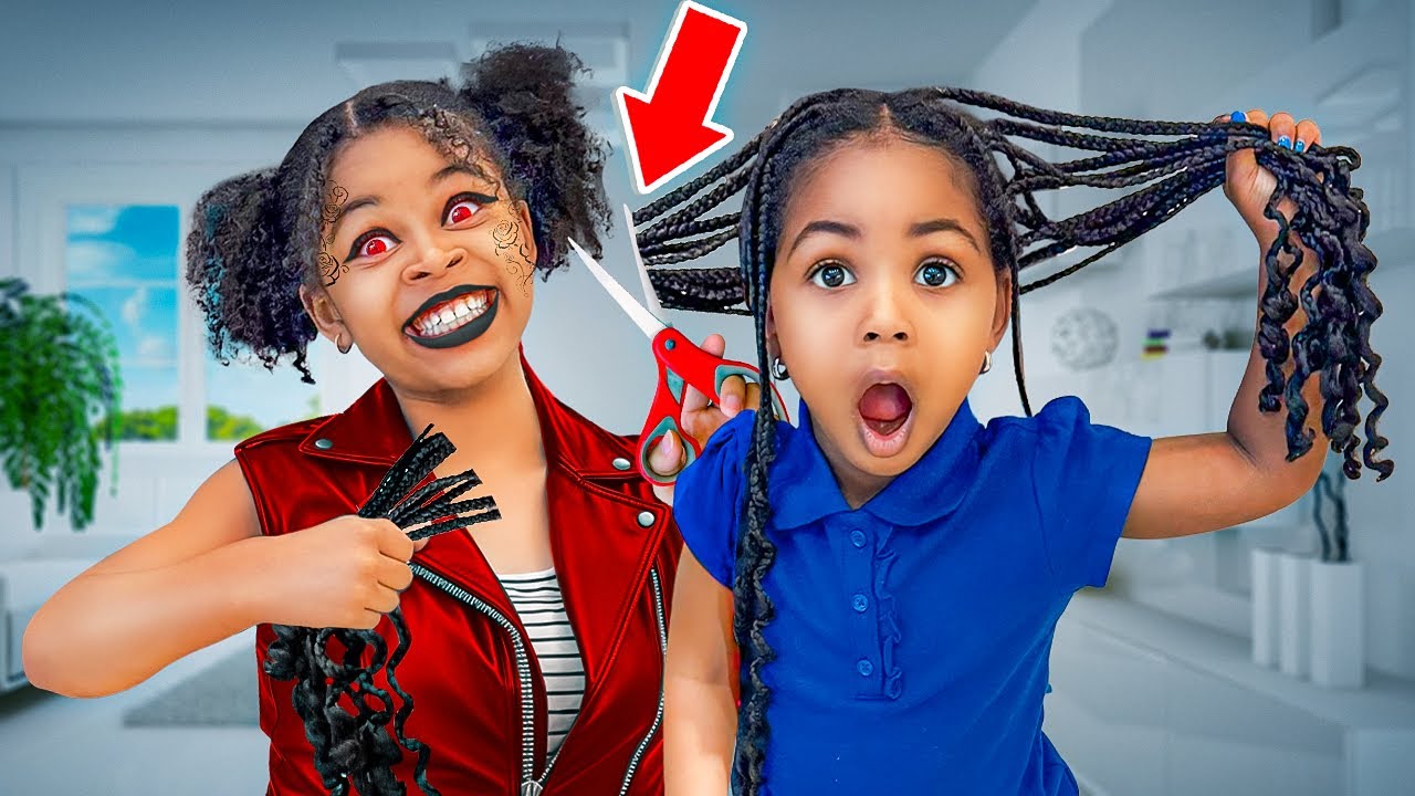 ALAIYA’s EVIL TWIN SISTER CUTS AMORA HAIR ! 😱