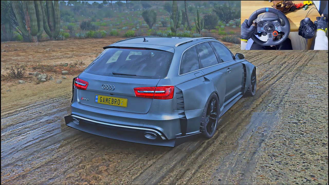 AUDİ RS6 AVANT - FORZA HORİZON 5 - LOGİTECHG29 - OFF-ROAD - GAMEPLAY - CARGAME