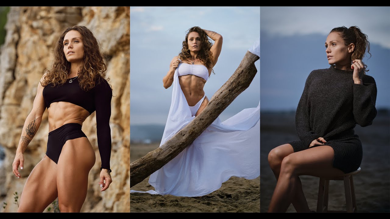 Outdoor fitness photoshoot behind the scenes
