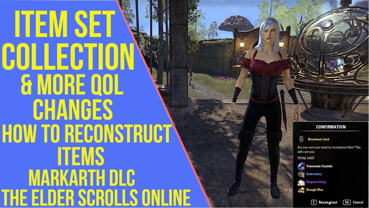 ESO Markarth Item Set Collection - How to reconstruct items - Markarth QoL Changes