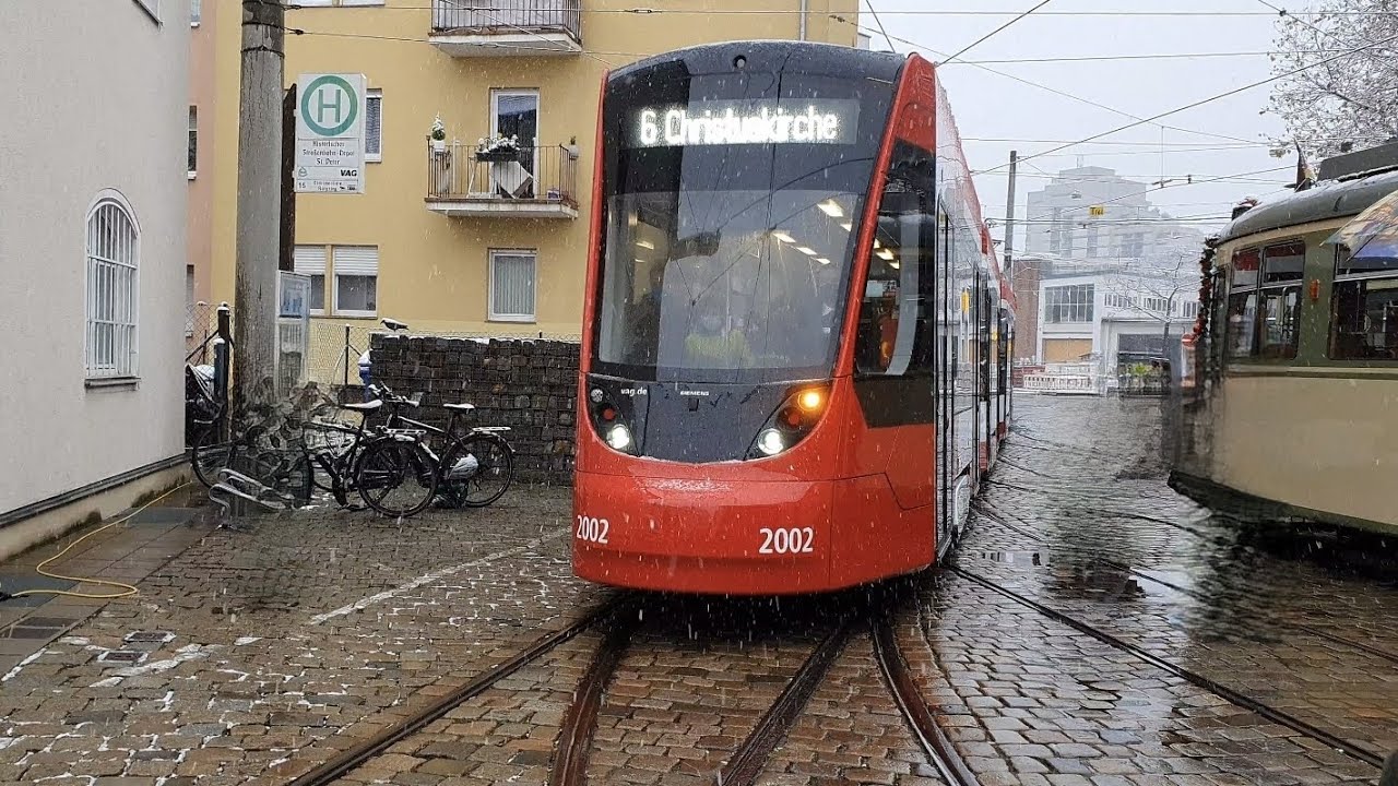 Sonderrundfahrt Mitfahrt der Neuen Avenio Straßenbahn GTA8 Wagen 2002 in Nürnberg_4K
