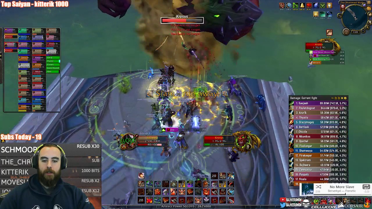 Bajheera - HEROIC KROSUS: Nighthold - WoW Legion Fury Warrior DPS
