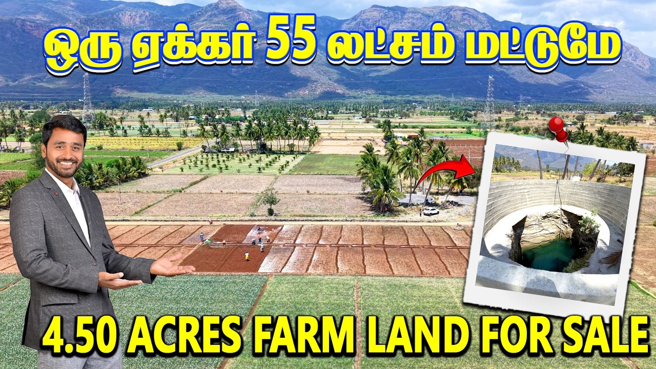 4.50 Acres Farm Land For Sale in Namakkal to Thuraiyur Road