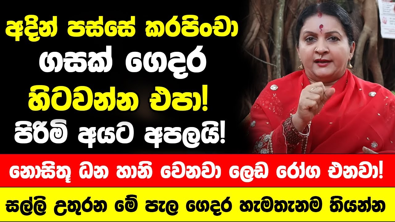 අදින් පස්සේ කරපිංචා ගසක් ගෙදර හිටවන්න එපා! - පිරිමි අයට අපලයි! නොසිතූ ධන හානි වෙනවා ලෙඩ රෝග එනවා!
