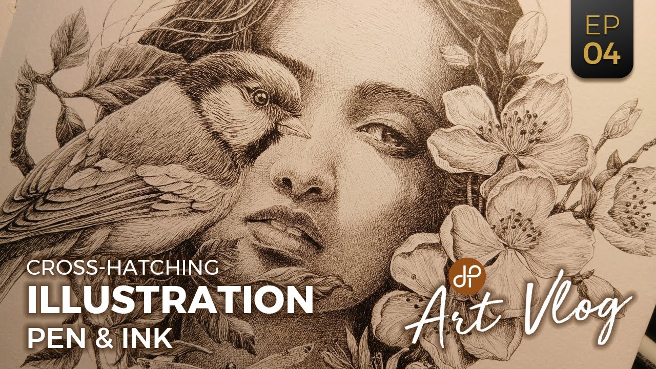 ILLUSTRATION \ PEN AND INK \ CROSS-HATCHING | ART VLOG EP04