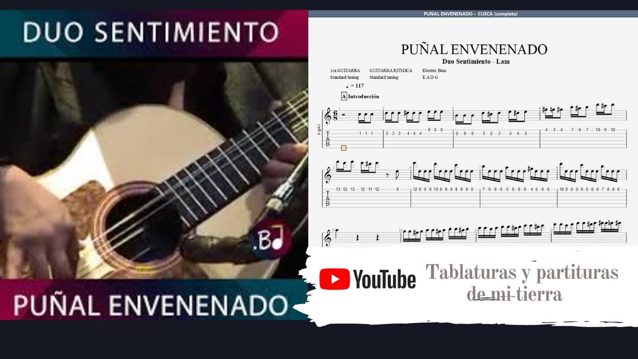 PUÑAL ENVENENADO  _  DUO SENTIMIENTO   _ TABLATURA completa