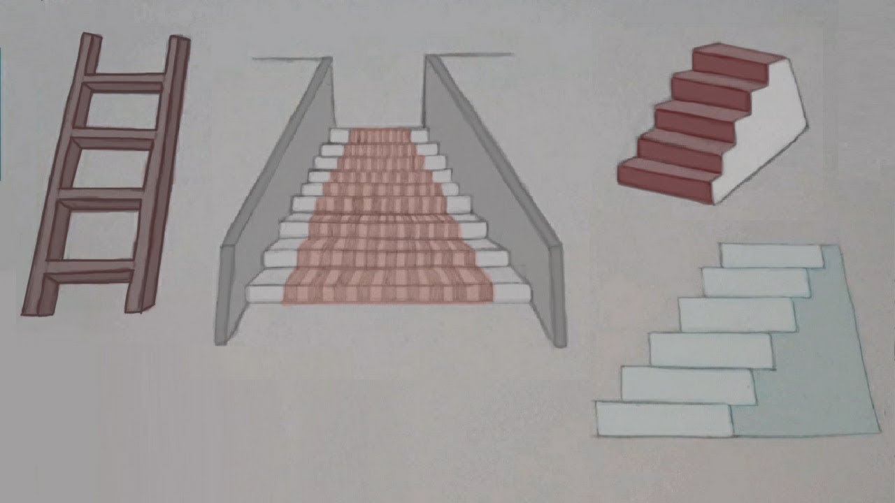 Como Desenhar Escadas Com Figuras Geométricas (4 Tipos)
