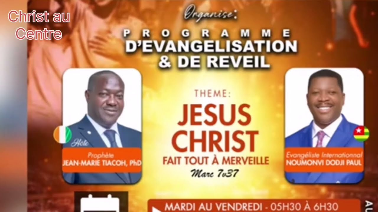 JOUR 4. GRAND PROGRAMME D'EVANGELISATION ET DE REVEIL SPIRITUEL ORGANISE PAR L'EGLISE DES AD. 