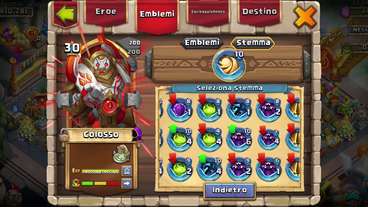 provo il nuovo eroe: colosso in arena e attacchi. |Castle clash ITA|