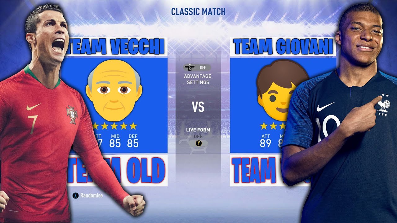 Giocatori pi&ugrave; VECCHI 👴 vs Giocatori pi&ugrave; GIOVANI 👶 !!!