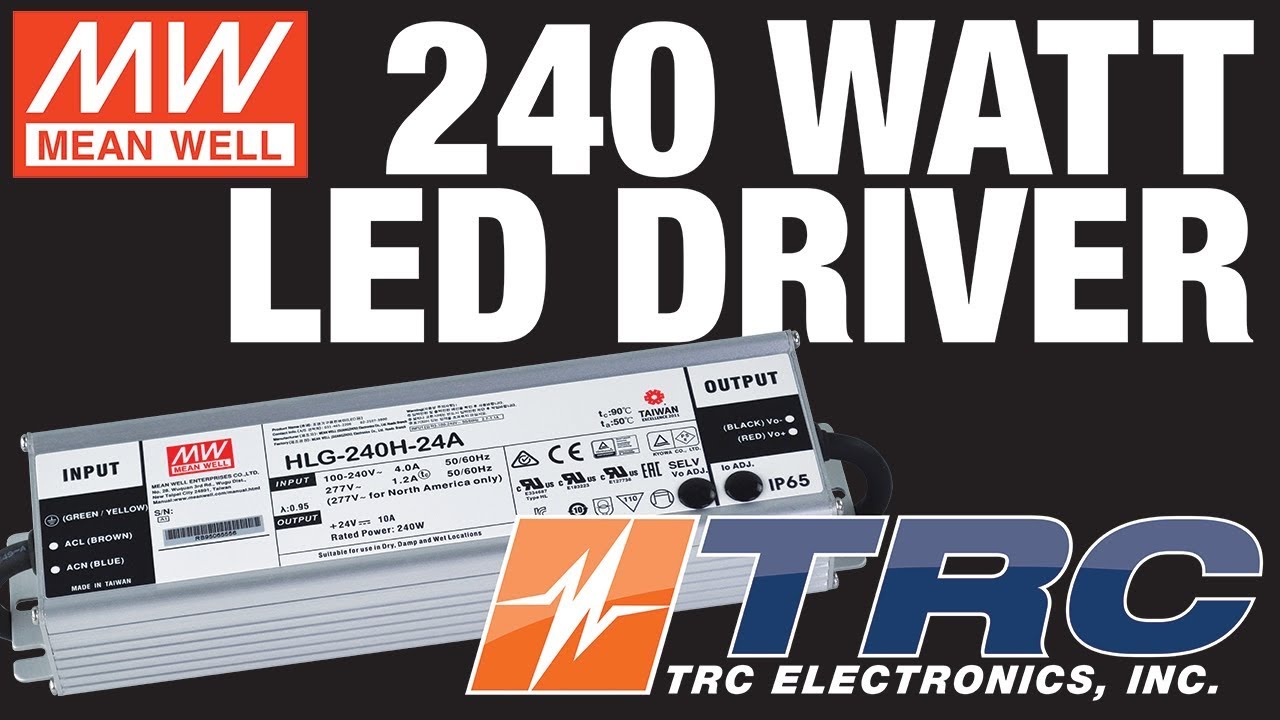Светодиодные драйверы MEAN WELL HLG-240H в прожекторе TRC Power