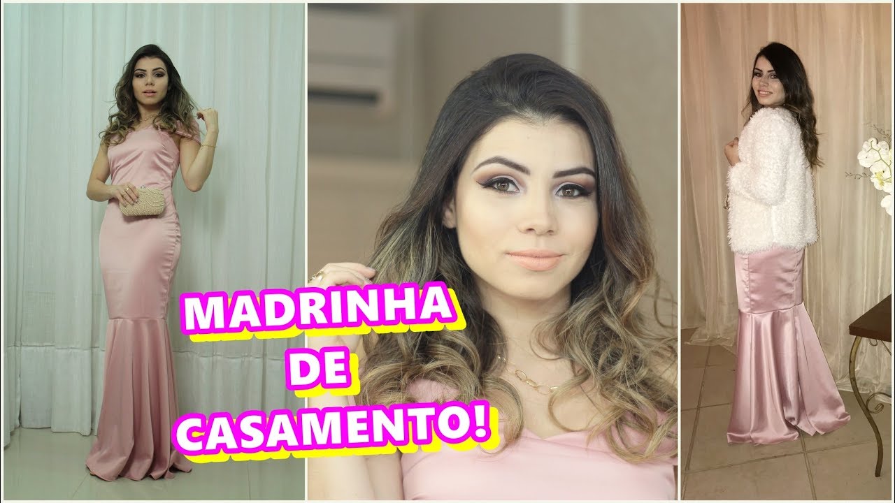 MADRINHA DE CASAMENTO: VESTIDO ROSE + MAKE + CABELO  | SE ARRUME COMIGO | PALOMA SOARES