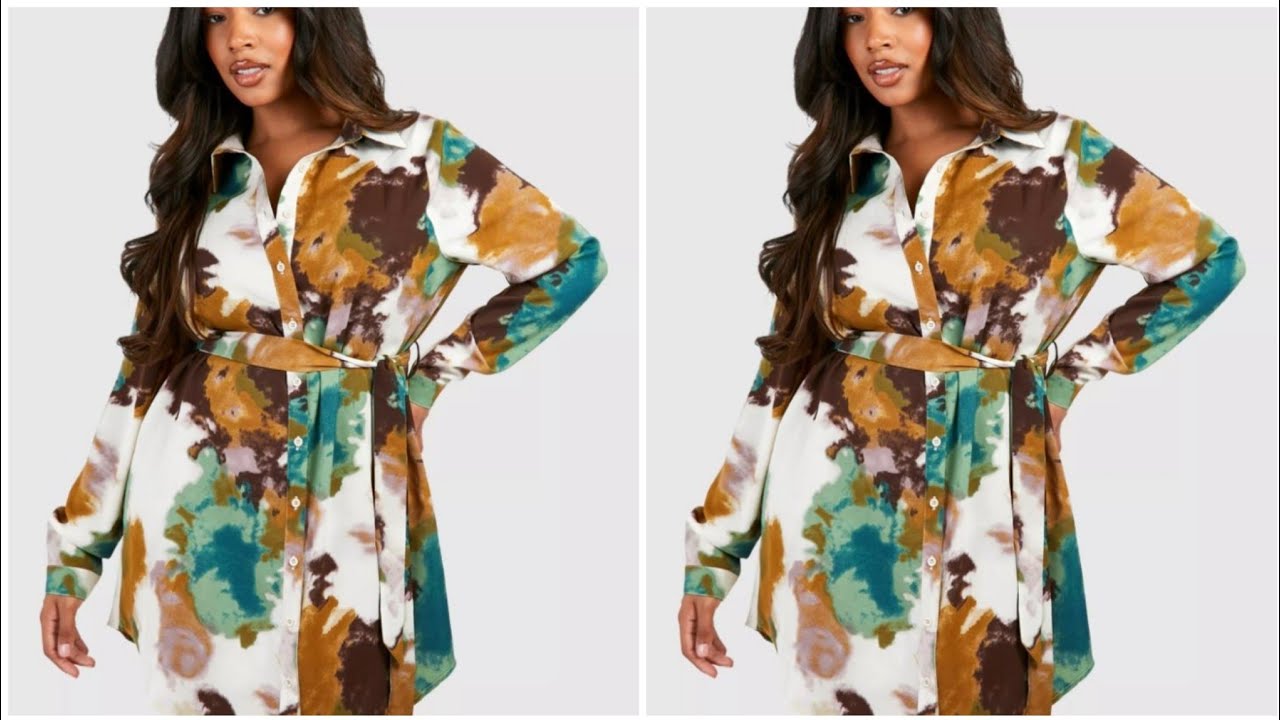 How to cut and sew a SHIRT DRESS