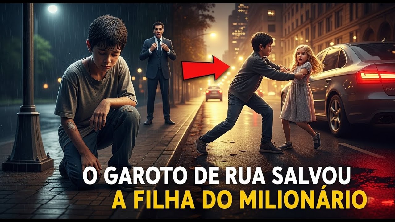 O GAROTO DE RUA SALVOU A FILHA DO MILIONÁRIO — E NINGUÉM IMAGINAVA O QUE ACONTECERIA DEPOIS…