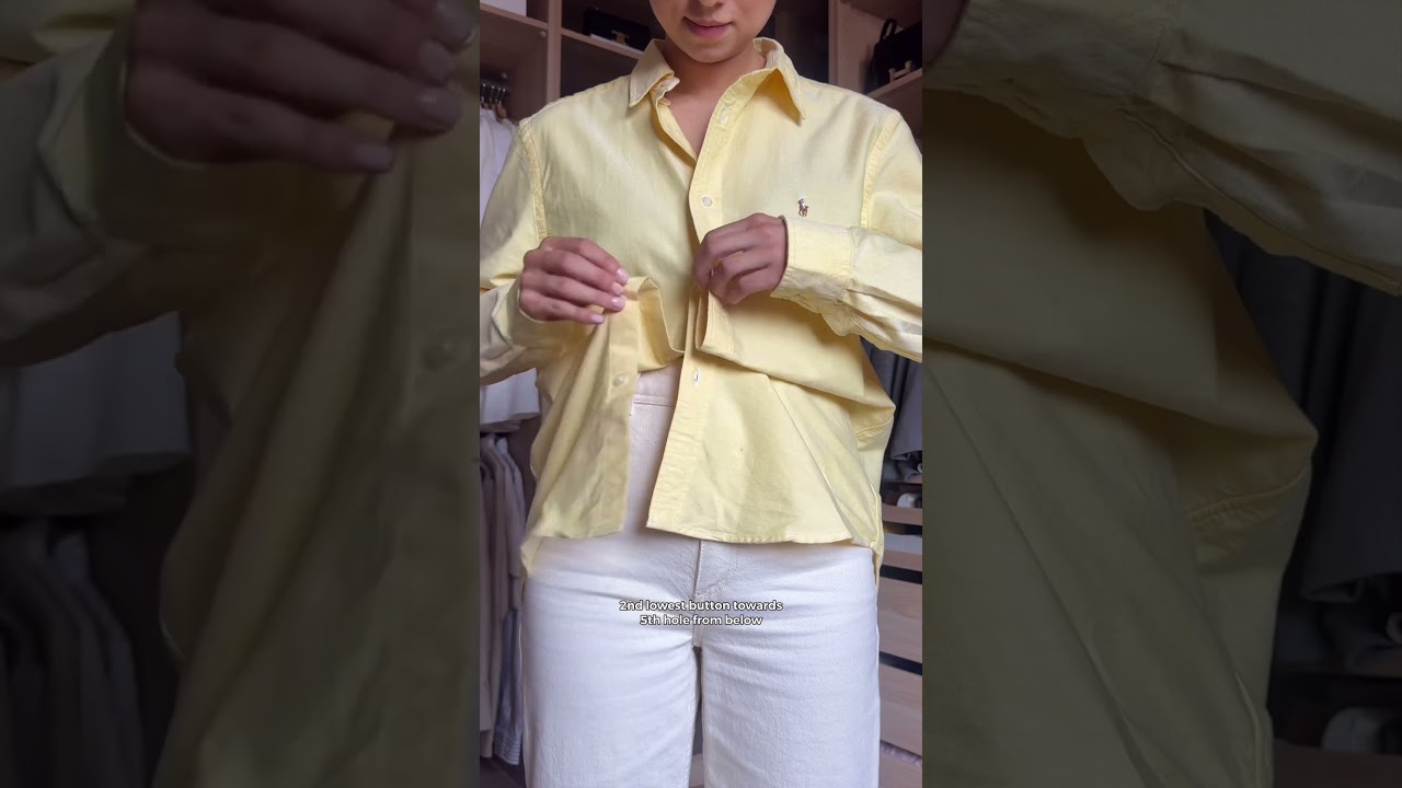 How to crop your shirt 😱 Create a chic look & boost your confidence 💞 #luxurystyle #confidenceboost