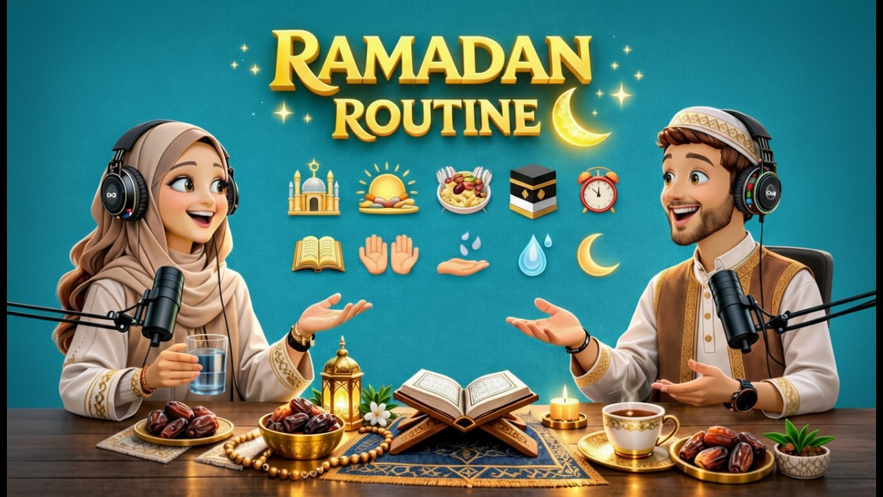Daily Ramadan Routine for Beginners | Complete Guide 🌙 | Easy Conversation Practice |