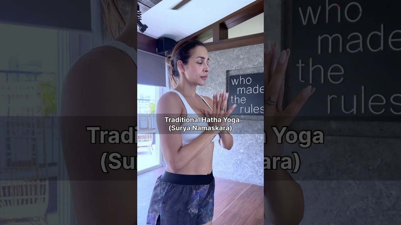 Hatha Yoga Surya Namaskara #yogaposes #yogapractice #motivation #hathayoga #malaikaarora #divayoga
